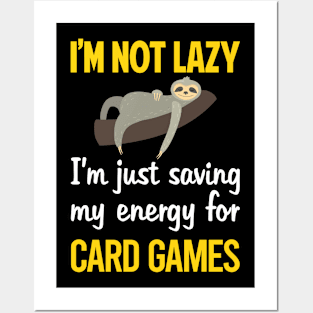 Funny Lazy Card Games Posters and Art